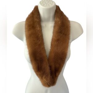 Vintage Mink Stole Real Fur Scarf 2 Pelt